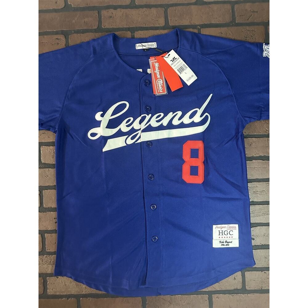 Kobe Bryant Blue "Legends" Headgear Classics Baseball‎ Jersey ~Never Worn~ L